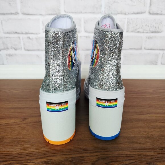 Rare CONVERSE CHUCK 70 DE LUXE 8.5 Men Shoes Heel Boots Platform Glitter A06028C - Picture 12 of 13